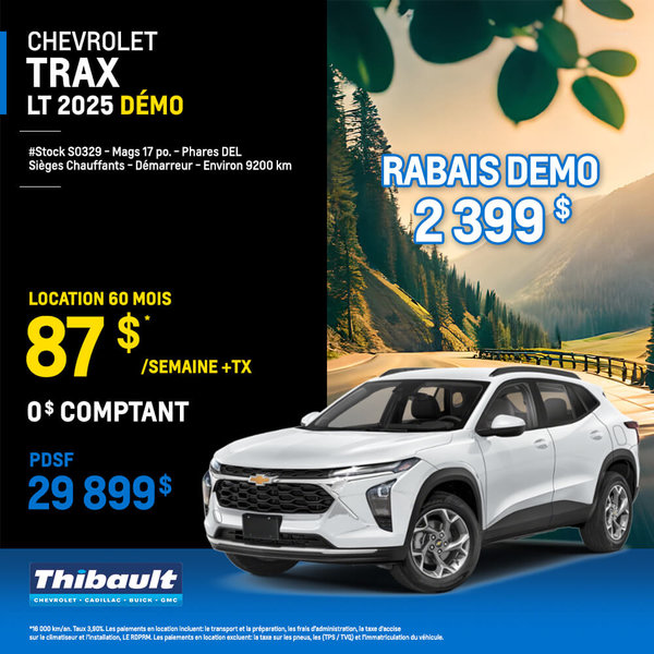 Chevrolet Trax LT 2025 Démo