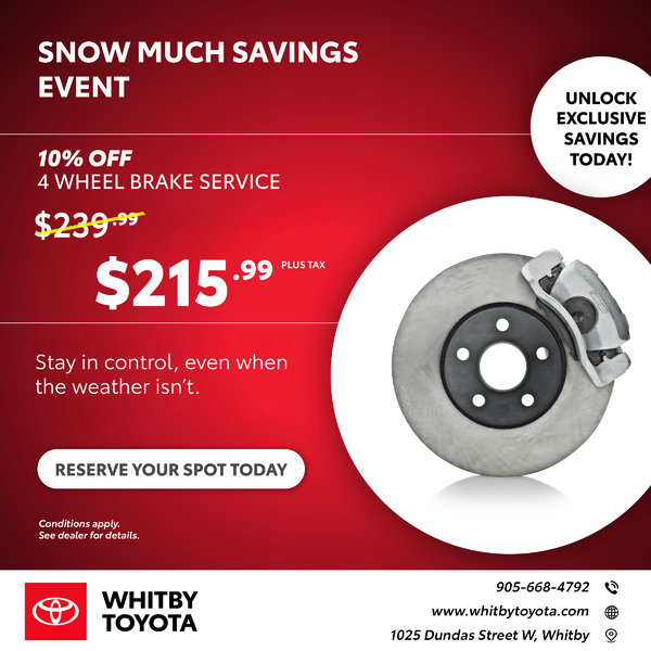 4 Wheel Brake Service - Snow Much Savings