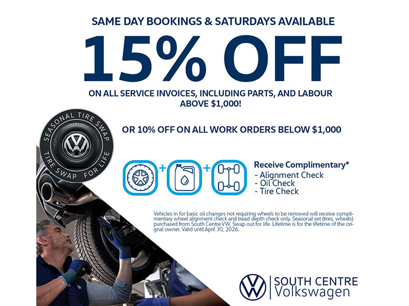 15% Off All Service Invoices Over $1,000