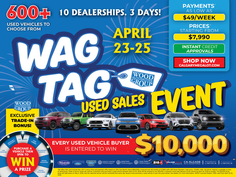 WAG TAG Pre-Owned Sales Event | April 23-25 | Taza Park Volkswagen in ...