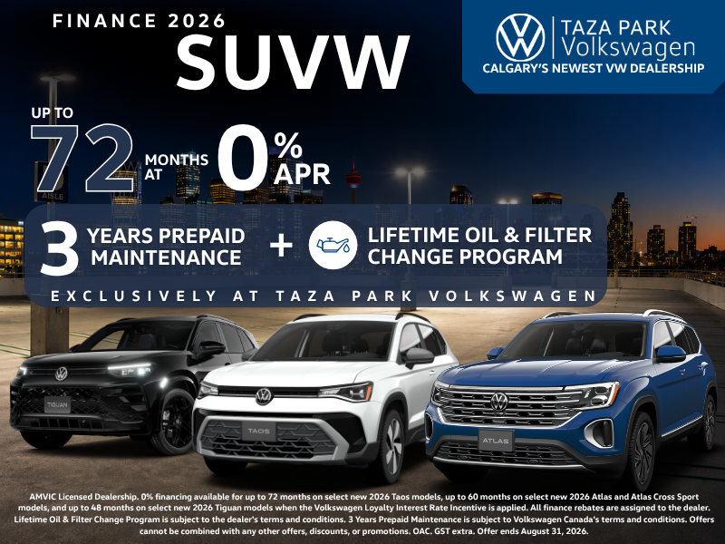 Finance 2026 SUVW | Up to 72 Months at 0% APR