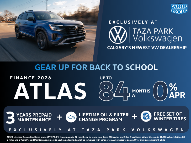 Back-to-School Atlas Event | 0% Financing, Maintenance & Winter Tires