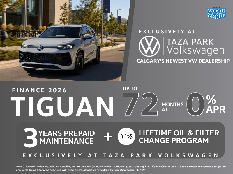 2026 Volkswagen Tiguan Offer | Rates From 0% for Up to 72 Months