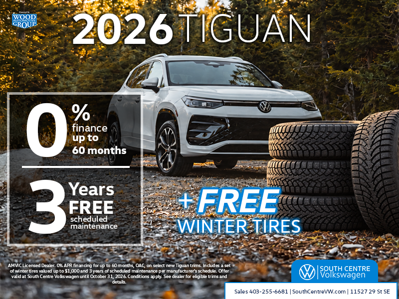 2026 Tiguan: 0% Financing + Free Winter Tires