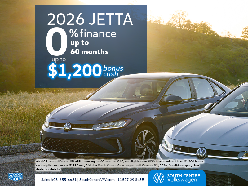 2026 Jetta: 0% Financing + Up to $1,200 Bonus Cash