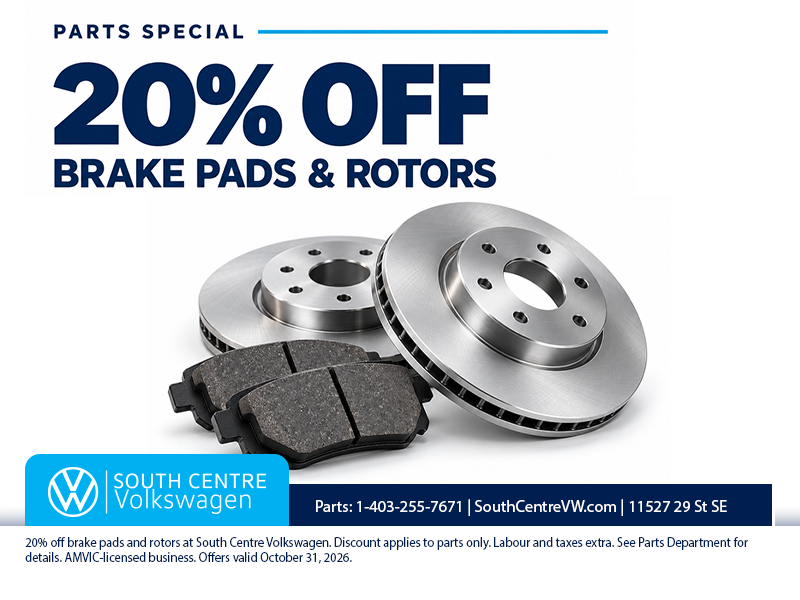 Save 20% on Brake Pads & Rotors