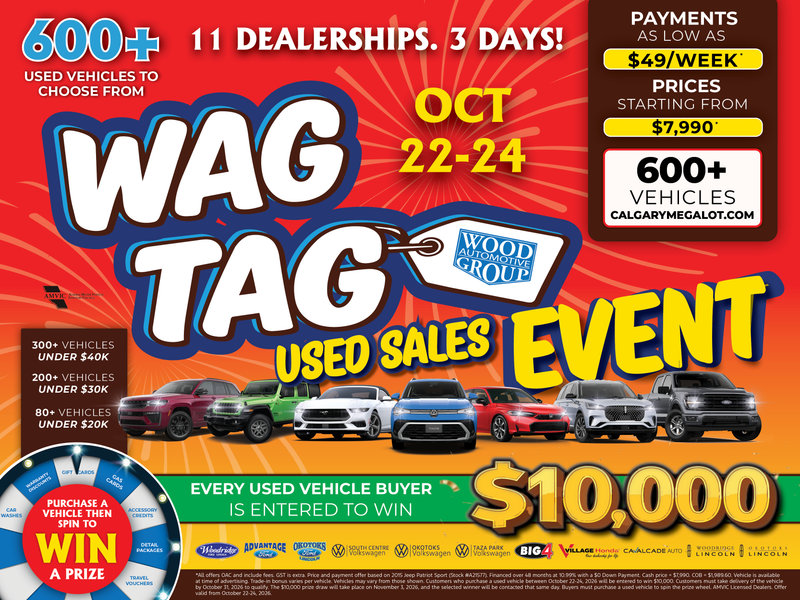 WAG TAG Used Sales Event