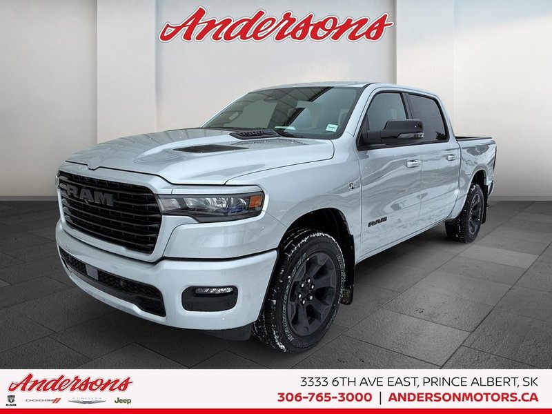 2026 Ram 1500 SPORT 5.7L HEMI V8 w/ eTorque / Dual-Pane Panoramic Sunroof / Leather-Faced Heated Seats