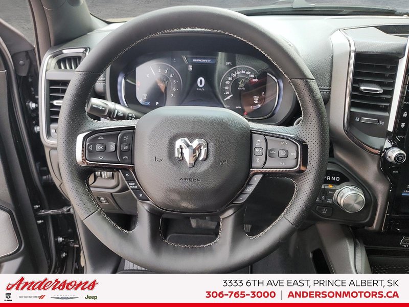 2026 Ram 1500 SPORT 3.0L Turbo / Crew Cab / Alpine Audio / ParkSense