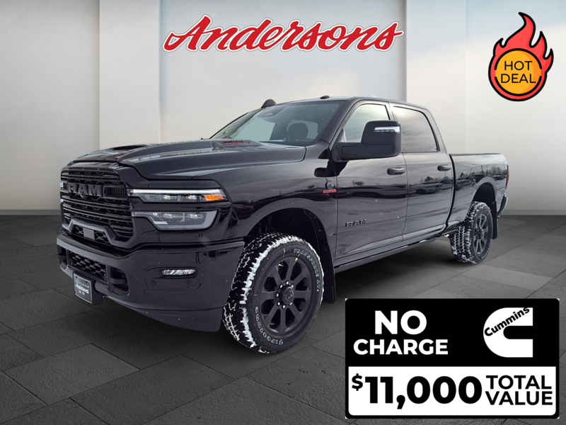2026 Ram 2500 LARAMIE 6.7L Cummins Turbo-Diesel / Crew Cab / Leather-Faced / Night Edition