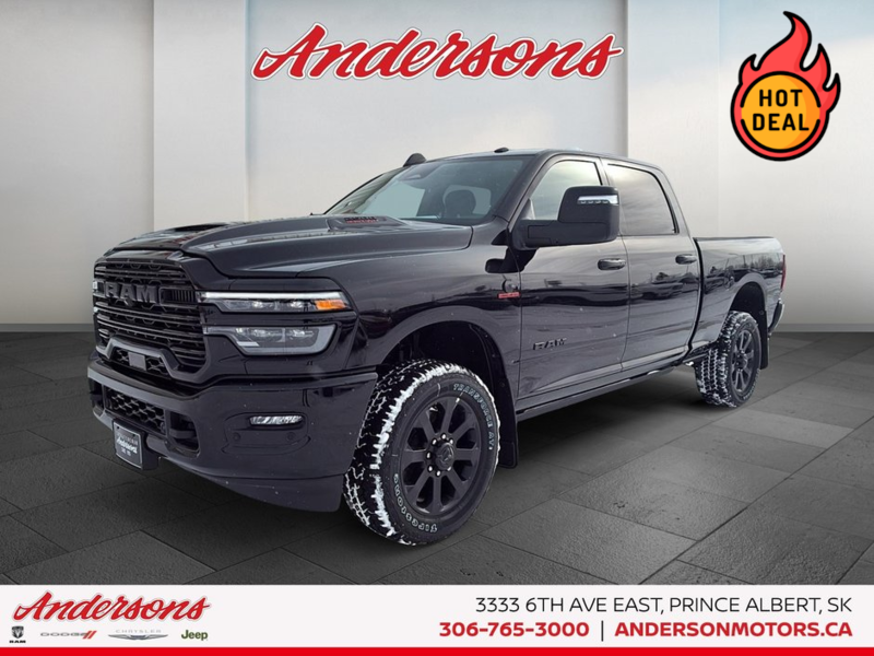 2026 Ram 2500 LARAMIE 6.7L Cummins Turbo-Diesel / Crew Cab / Leather-Faced / Night Edition