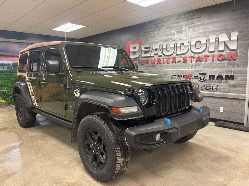 Jeep Wrangler 4xe Willys 2023 HYBRIDE * SIÈGES ET VOLANT CHAUFFANTS * DÉMARREUR À DISTANCE