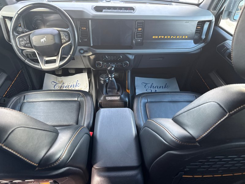 2021 Ford Bronco Standard transmission Badlands Tow package Upgraded tires and rims With full removable top 12 inch screen standard transmission