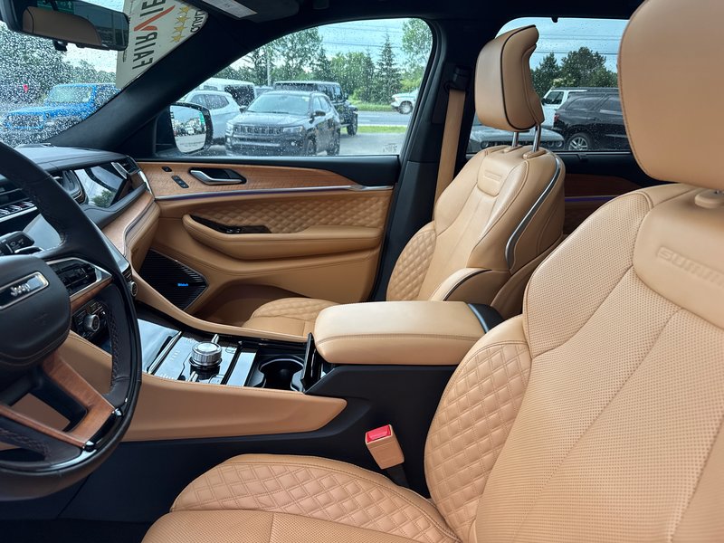 2023 Jeep Grand Cherokee 4xe Summit Reserve Upgraded leather  Macintosh audio system three TVs full roof