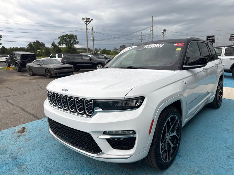 2023 Jeep Grand Cherokee 4xe Summit Reserve Upgraded leather  Macintosh audio system three TVs full roof