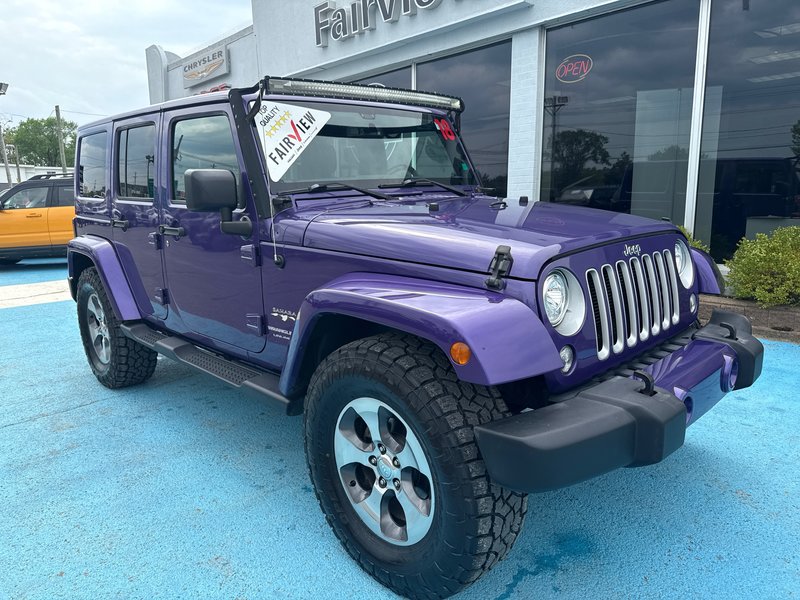 2018 Jeep WRANGLER JK UNLIMITED Sahara with 35 Brand new 35 inch tires, leather, limited edition, color, heated seat, seats, NAV, etc.