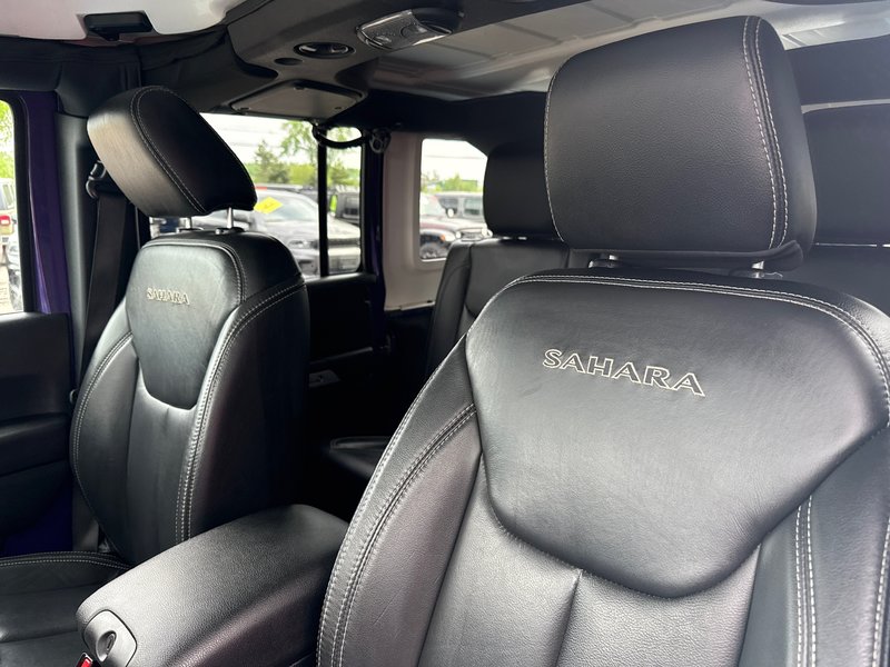 2018 Jeep WRANGLER JK UNLIMITED Sahara with 35 Brand new 35 inch tires, leather, limited edition, color, heated seat, seats, NAV, etc.