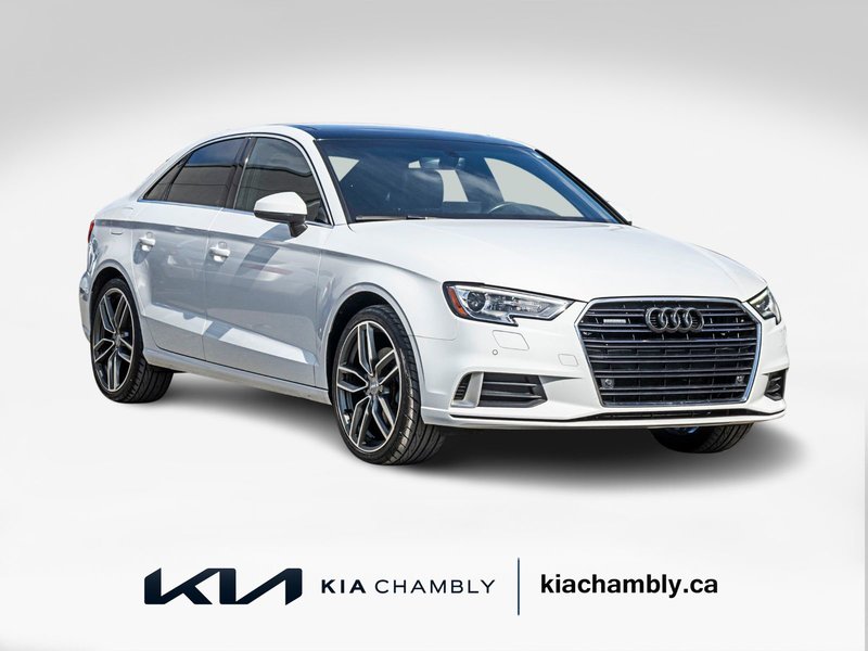 Audi A3 Sedan PROGRESSIV QUATTRO BLANC CUIR BRUN 2018 PAS DE RECLAMATION AU CARFAX