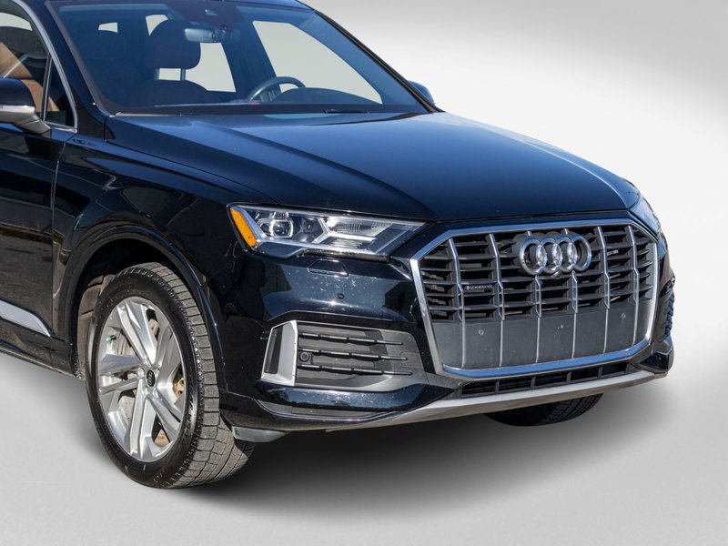 Audi Q7 KOMFORT45 AWD CUIR TOIT PANO NOIR 2021 BAS KILO 4CYL