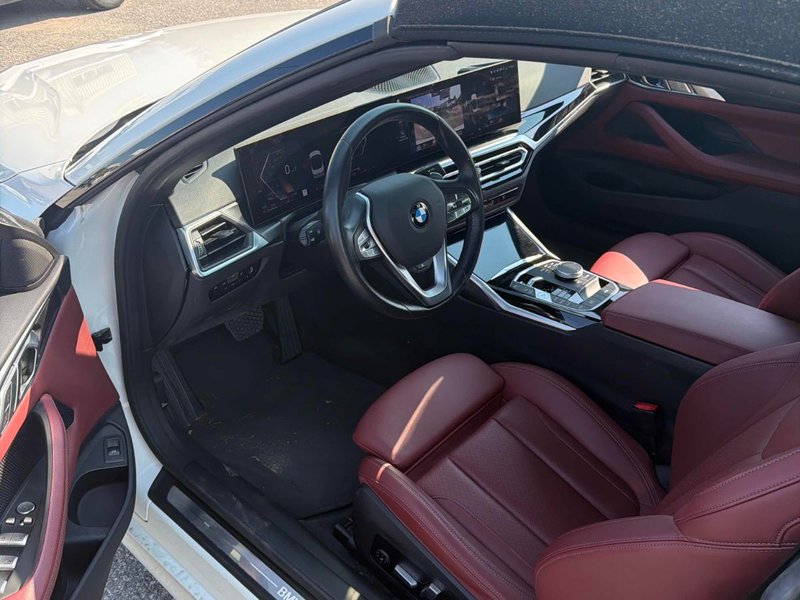 BMW 4 Series 430i xDrive CABRIO BLANC CUIR ROUGE 2024 1 PROPRIO PAS DE RECLAMATION AU CARFAX