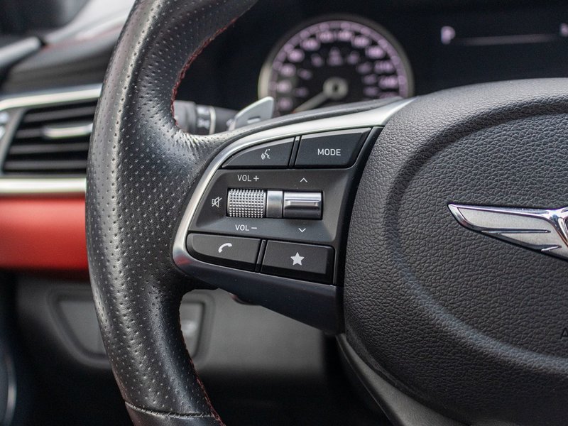 2023 GENESIS G70 3.3T SPORT AWD GRIS CUIR ROUGE WOW BAS KILO