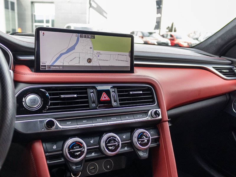 2023 GENESIS G70 3.3T SPORT AWD GRIS CUIR ROUGE WOW BAS KILO