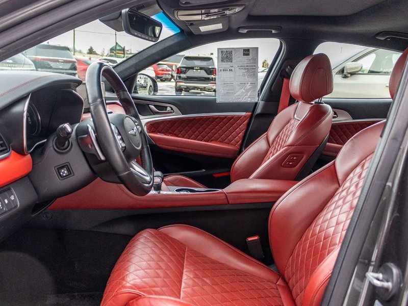 2023 GENESIS G70 3.3T SPORT AWD GRIS CUIR ROUGE WOW BAS KILO