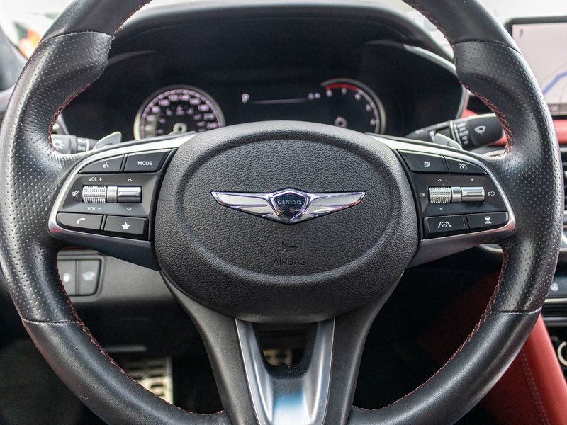 2023 GENESIS G70 3.3T SPORT AWD GRIS CUIR ROUGE WOW BAS KILO