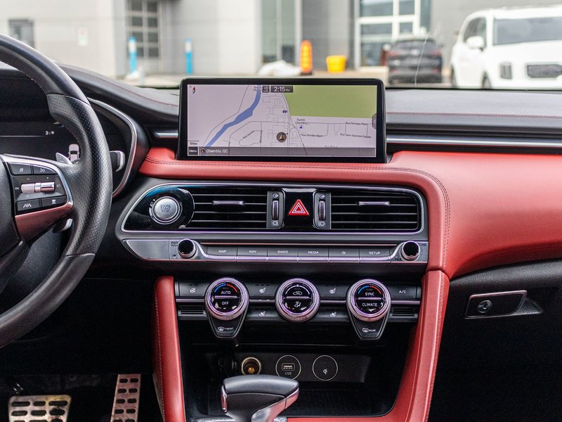 2023 GENESIS G70 3.3T SPORT AWD GRIS CUIR ROUGE WOW BAS KILO