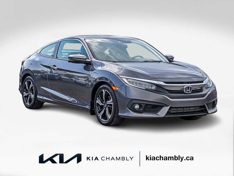 2017 Honda Civic Coupe TOURING COUPE TURBO CUIR TOIT 1 OWNER NO CARFAX CLAIM