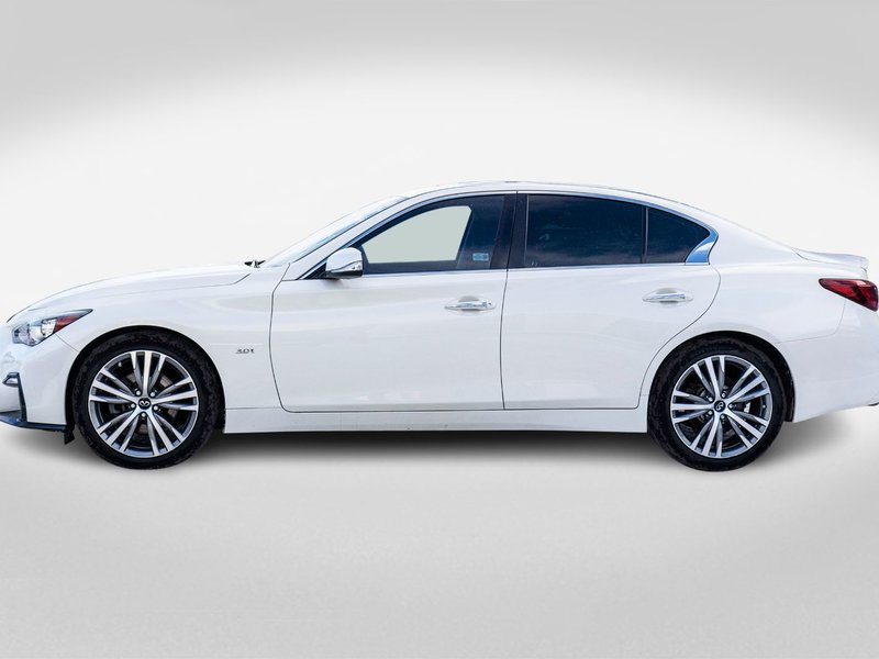Infiniti Q50 S 3.0T AWD BLANC CUIR NOIR BAS KILO 2019