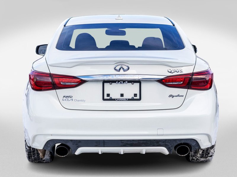 Infiniti Q50 S 3.0T AWD BLANC CUIR NOIR BAS KILO 2019