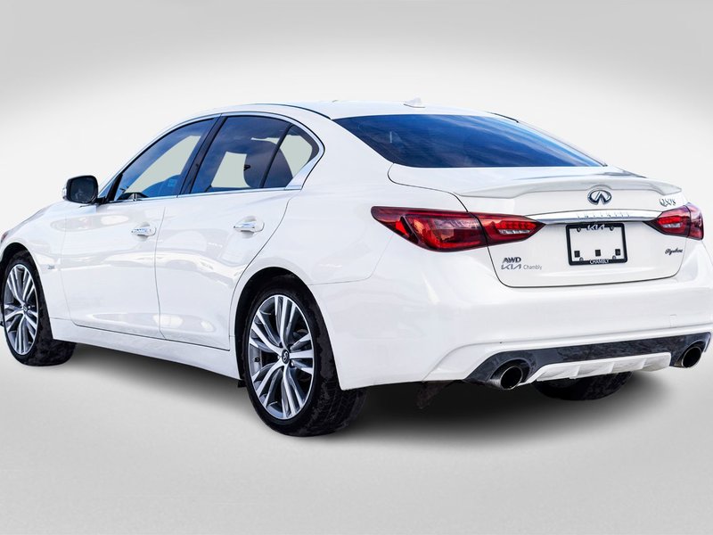 Infiniti Q50 S 3.0T AWD BLANC CUIR NOIR BAS KILO 2019