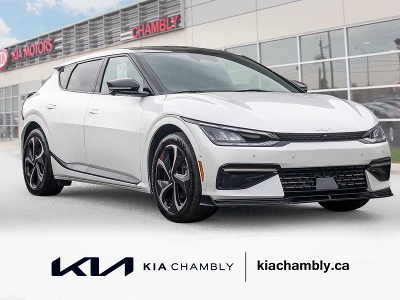 Kia EV6 GT-LINE 2 AWD BLANC TOIT 2024 PAS DE RECLAMATION AU CARFAX