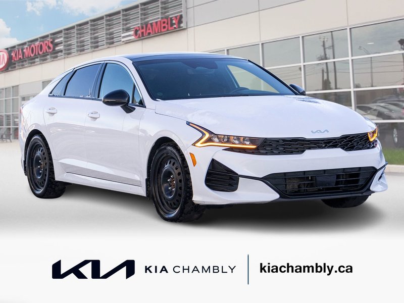 Kia K5 GT-LINE AWD 1.6T BLANC CUIR NOIR 2024 PAS DE RECLAMATION AU CARFAX