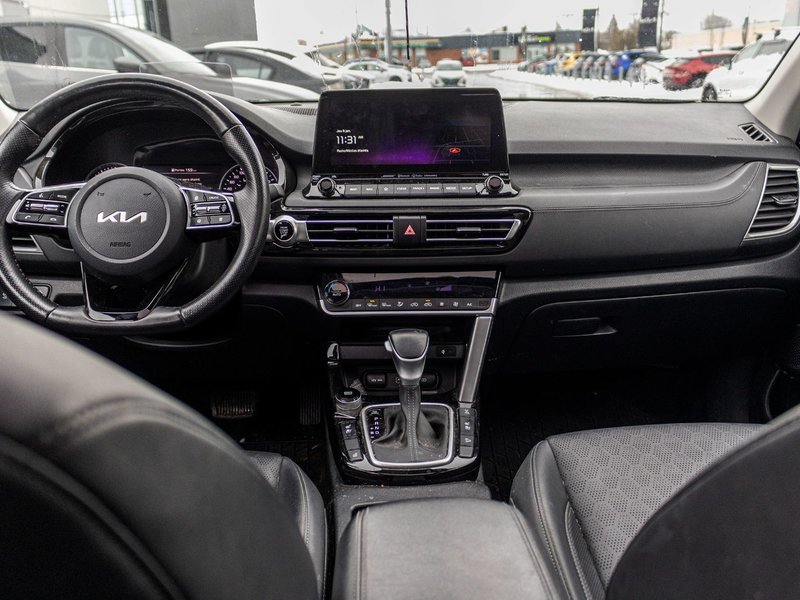 Kia Seltos SX TURBO AWD CUIR TOIT NAV 2022 1 PRORPIO PAS DE RECLAMATION AU CARFAX