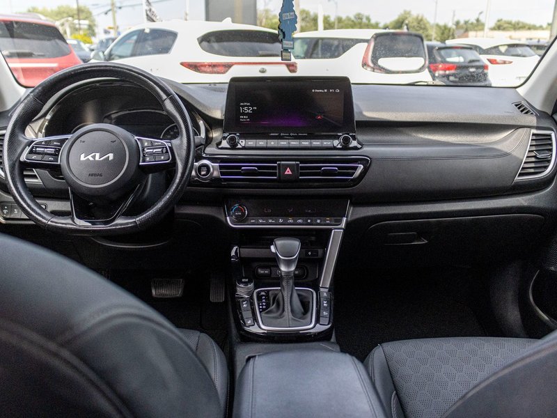 2023 Kia Seltos SX TURBO BLEU CUIR TOIT NAV 1 OWNER NO CARFAX CLAIM