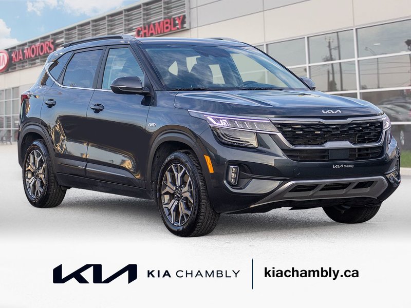 Kia Seltos EX PREMIUM AWD CUIR TOIT NAV 2023 1 PROPRIO PAS DE RECLAMATION AU CARFAX
