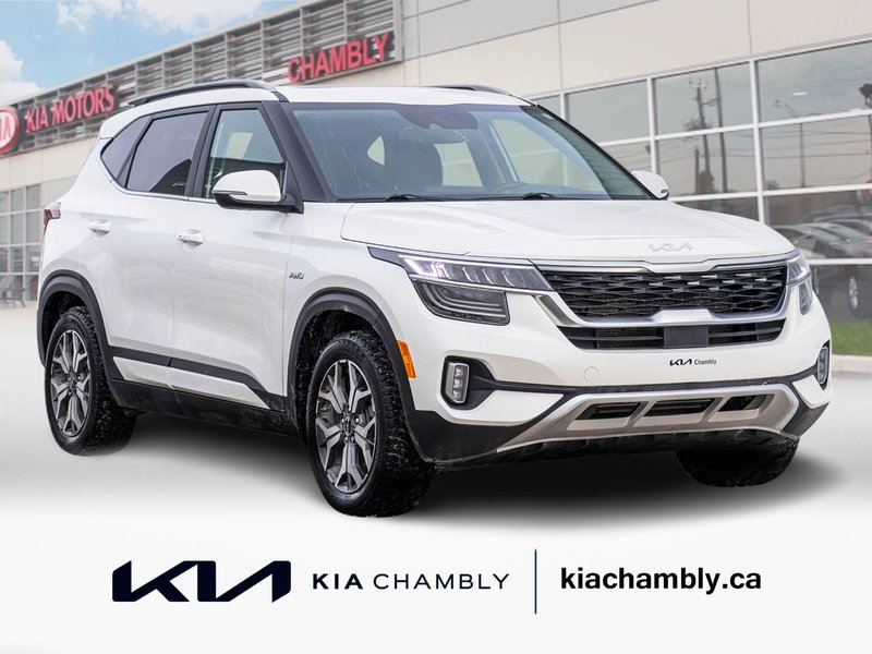 Kia Seltos EX PREMIUM AWD BLANC CUIR TOIT 2023 1 PROPRIO