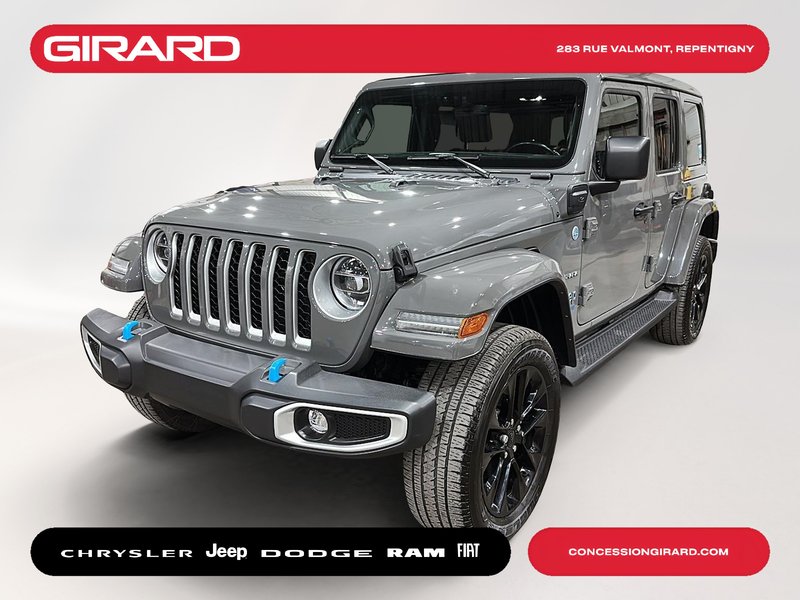 Jeep Wrangler 4xe Unlimited Sahara 2022 **TOIT SKY**GROUPE TECHNO**AUDIO ALPINE**CUIR MCKINLEY**