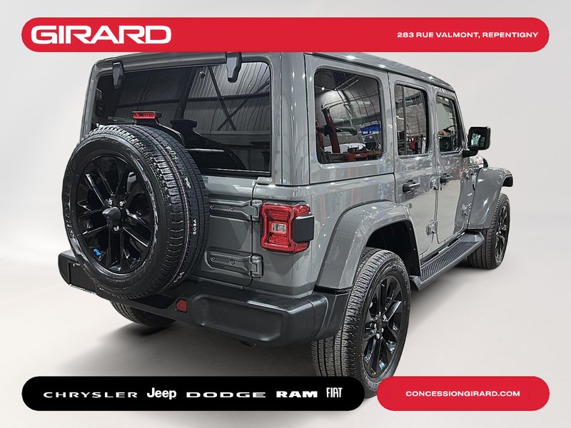Jeep Wrangler 4xe Unlimited Sahara 2022 **TOIT SKY**GROUPE TECHNO**AUDIO ALPINE**CUIR MCKINLEY**