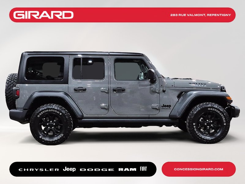 Jeep Wrangler Willys 2023 GARANTIE PROLONGEE**WILLYS**BAS KILO**NAV**WOW!!!