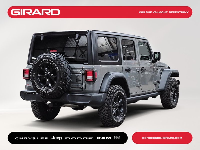 Jeep Wrangler Willys 2023 GARANTIE PROLONGEE**WILLYS**BAS KILO**NAV**WOW!!!