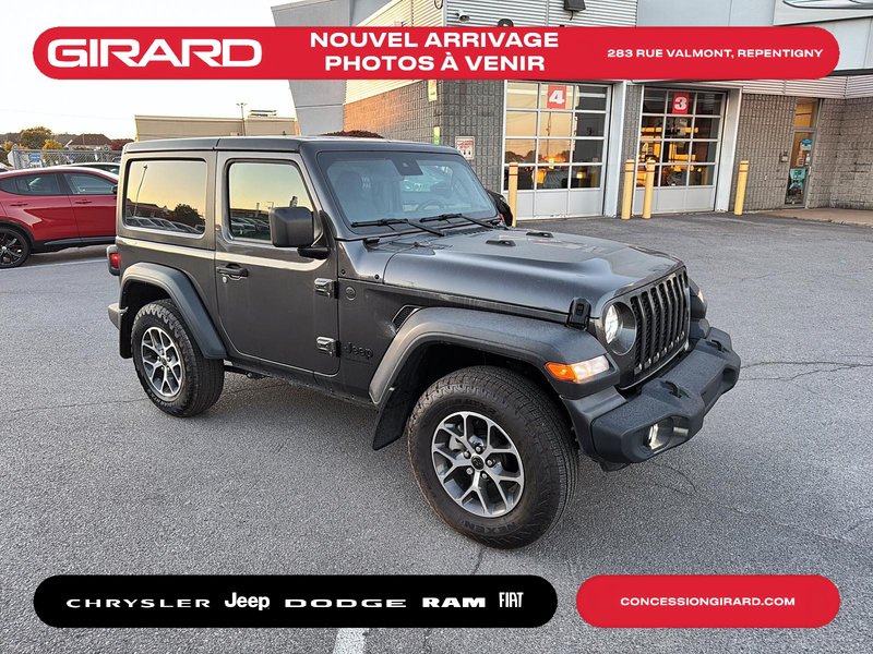 Jeep Wrangler Sport S 2024 BAS KM!!!**SPORT S**PHARES AUX DEL**PARE-BRISE GORILLA**