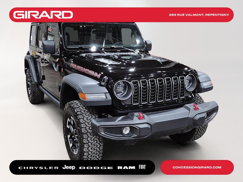 Jeep Wrangler Rubicon 2026 **JAMAIS ACCIDENTÉ**DIFF. 4.10**MAGS 17 POUCE**ATTACHE REMORQUE**