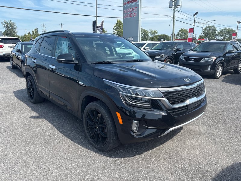 Kia Seltos SX TURBO AWD CUIR TOIT NAV 2021 1 PROPRIO PAS DE RECLAMATION AU CARFAX