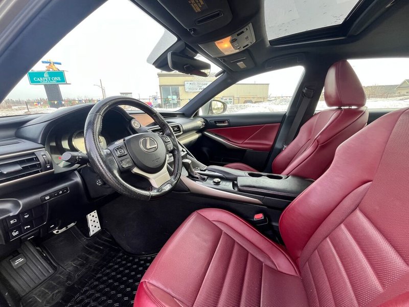 2018 Lexus IS 300 F-SPORT/SILVER/RED LEATHER/SUNROOF/HEATED SEATS