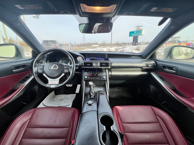 2018 Lexus IS 300 F-SPORT/SILVER/RED LEATHER/SUNROOF/HEATED SEATS