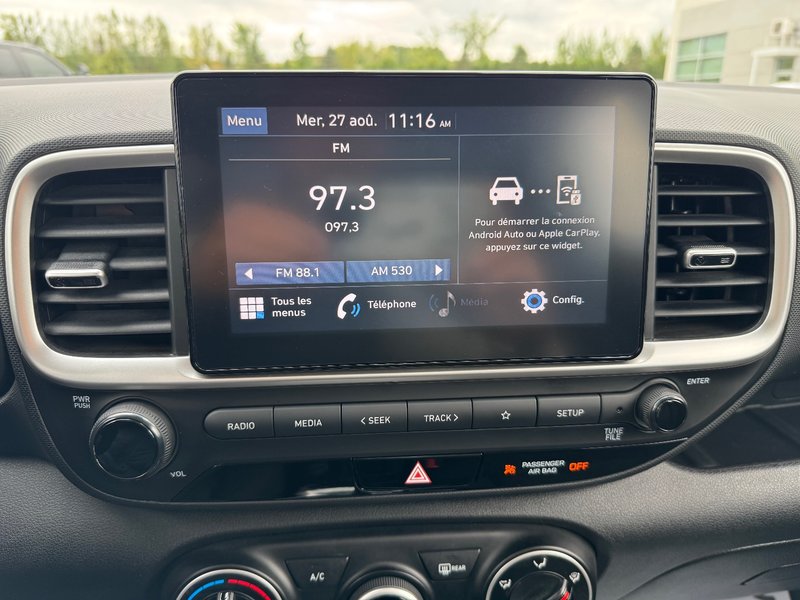 Hyundai Venue Essential PNEUS D'HIVER APPLE CARPLAY PAS ACCIDENT 2021 INSPECTE+CAMERA DE RECUL+SIEGES CHAUFFANTS+AIR CLIMATISE+BLUETOOTH+REGULATEUR DE VITESSES