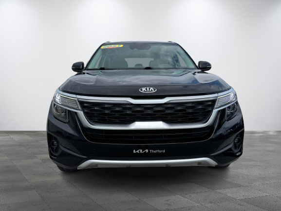 Kia Seltos EX AWD DEMARREUR VOLANT CHAUFFANT PAS ACCIDENTE 2021 INSPECTE+DETECTEUR D'ANGLES MORTS+TOIT OUVRANT+SIEGES CHAUFFANTS+AIR CLIMATISE+CUIR+MAGS 17''